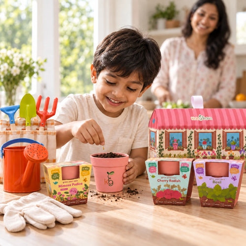 Little Gardener Set – Cream & Orange